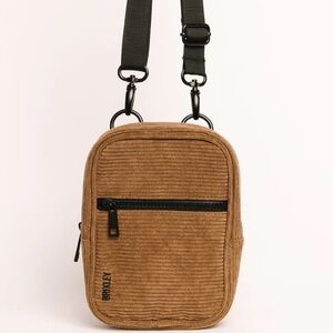 Brixley Teddy Brown Corduroy Small Mini Crossbody Bag Purse Sling